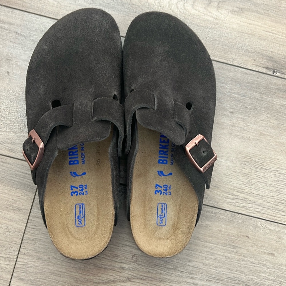 Birkenstock Boston 37 NWOT Suede Mocha